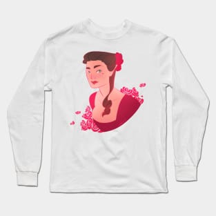 Rose red Long Sleeve T-Shirt